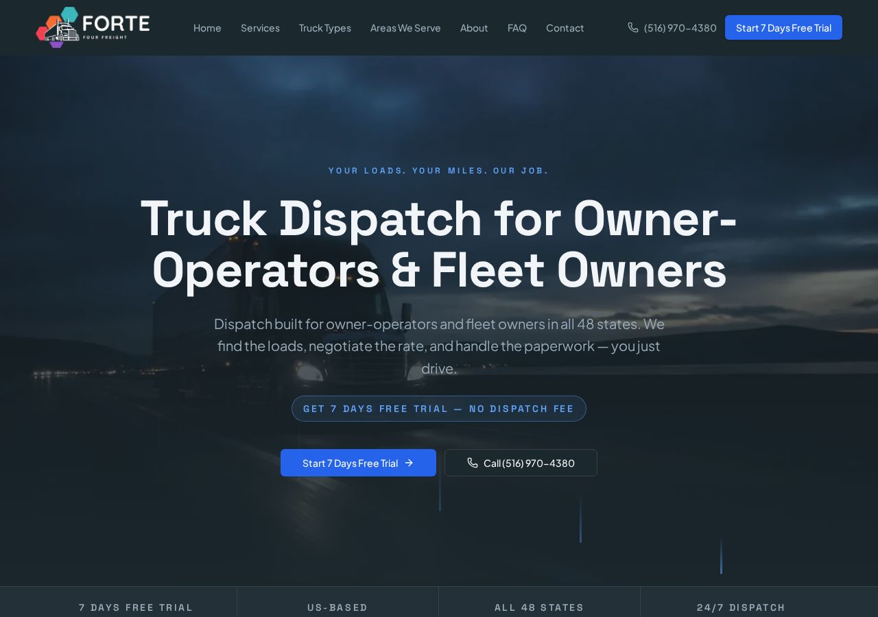 Forte Four Freight website preview